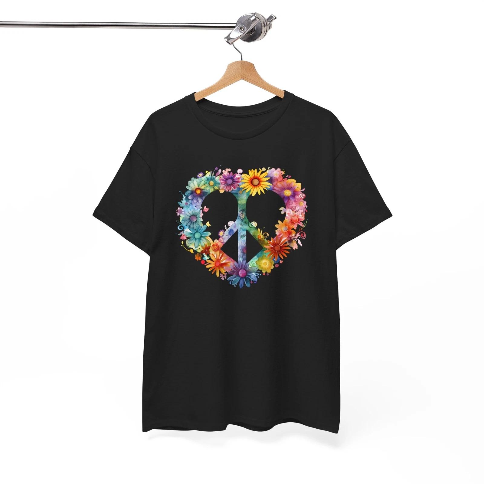 Футболка Peace Warrior | Футболка движения хиппи | Ретро бохо футболка S