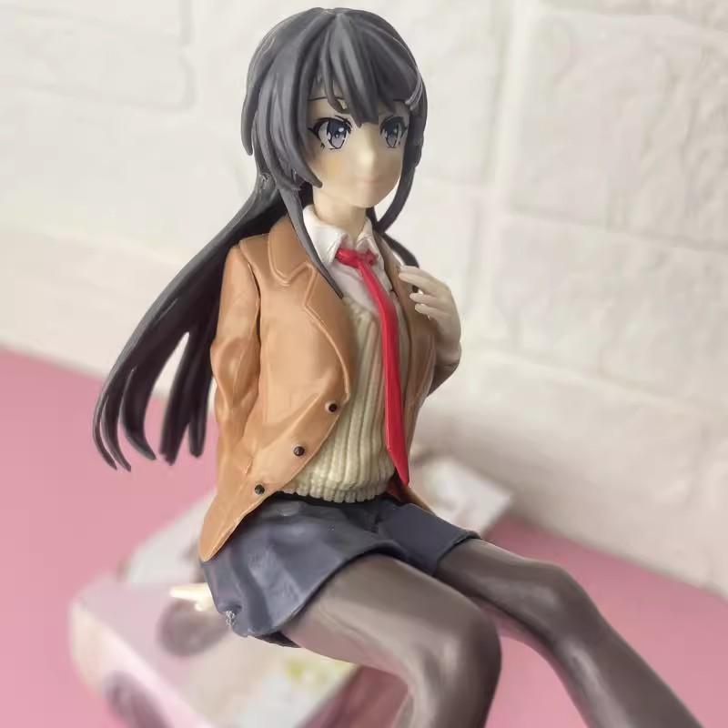 Instant noodles press youthful pig-headed boy Sakurajima Mai Gakuin two-dimensional beautiful girl car chassis figure gift