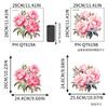 Peony Floral Wall Stickers, Self-Adhesive Decor for Bedroom Background Wall Decoration