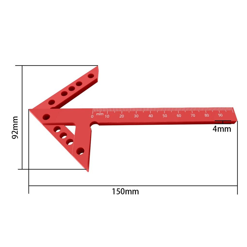 Precision Center Finder Line Gauge 45/90° Angle Marking Ruler Plastic Aluminum Alloy Woodworking Tool for Carpenters