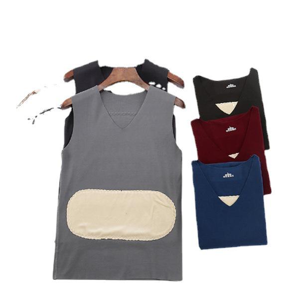 Men's Double-Sided Fleece-Lined Quick-Heat Seamless Vest - Thick, Warm Base Layer for Autumn/Winter