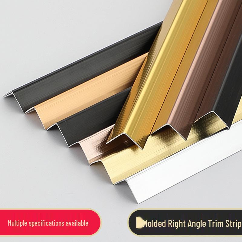 Aluminum L-Shaped Wall Corner Protector Trim - Anti-Collision Tile Edge Strip for Living Room.