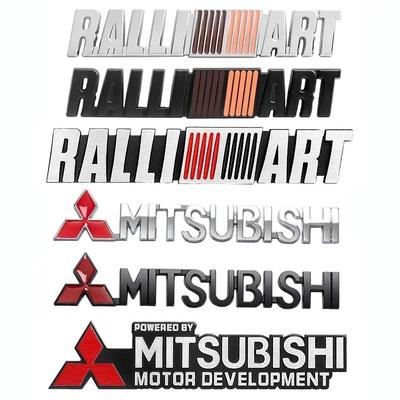 For RALLIART ASX Triton Outlander Lancer Mirage Xpander Triton Metal 3D Car Front Grille Badge Rear Trunk Sticker UG2