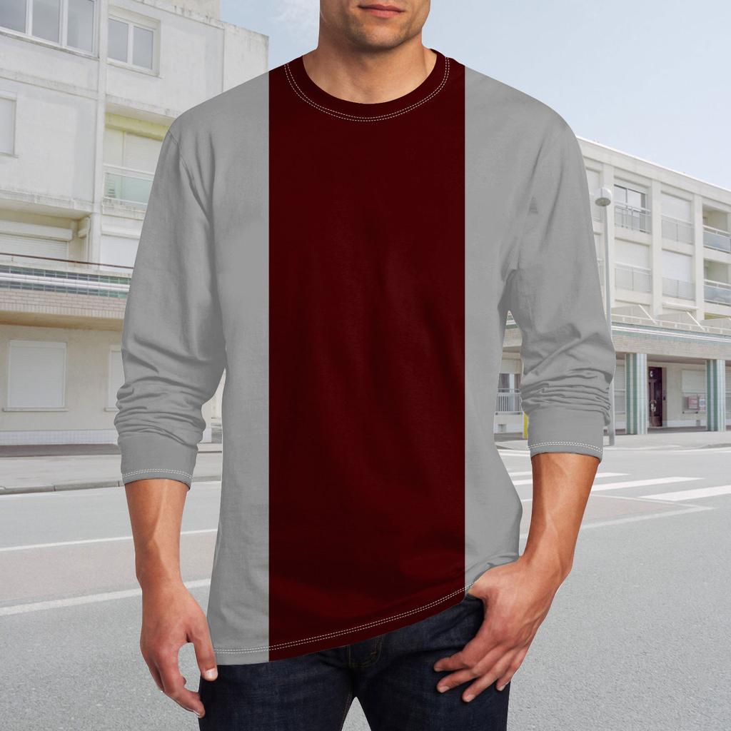 Men's T Shirt O-Neck Clothing Apparel Outdoor Long Sleeve Print Fashion Designer Vintage
