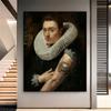 Medieval Vintage Men Poster Prints Renaissance Art Canvas Painting Funny Tattoo Art Famous Wall Picture for Living Room Decor