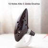 12 Holes Alto C Zelda Ocarina Ceramic Vessel Flute Wind Musical Instrument with Musicbook Lanyard