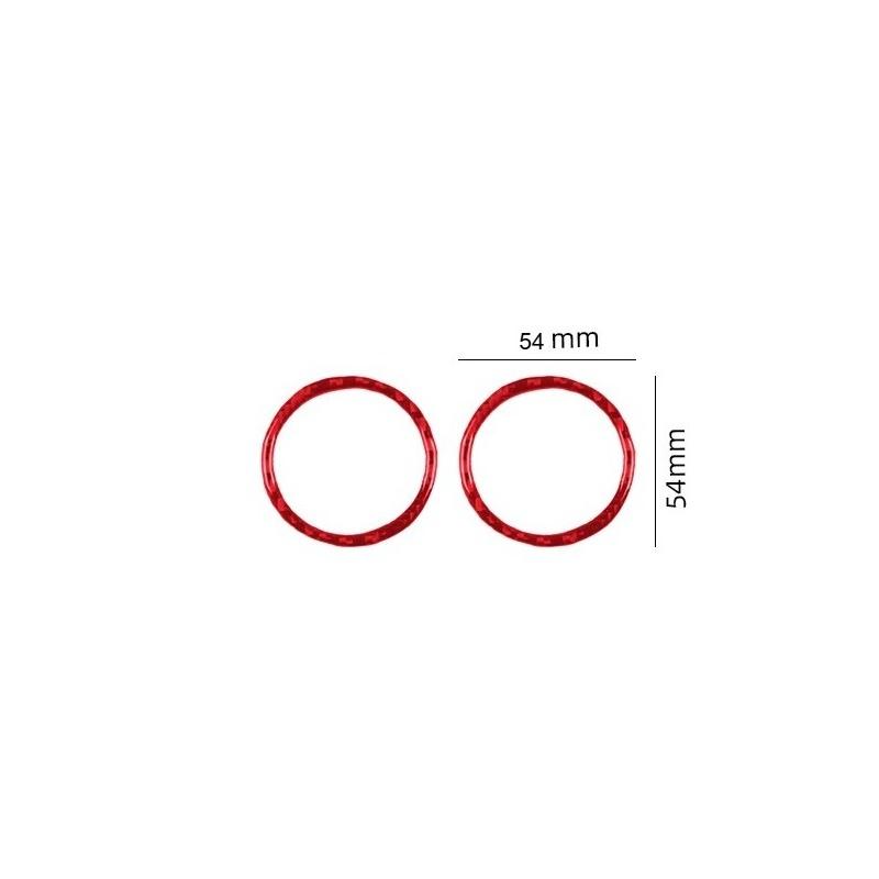 For Mini Cooper Hardtop R56 Clubman R55 Convertible R57 Car Interior Auto Side Air Outlet Defogger Vent Carbon Fiber Stickers