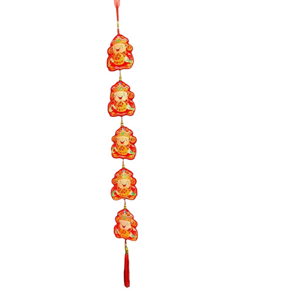 Fu Blessing Hanging Red Ball Lantern With Tassels Chinese Lantern Pendant New Year