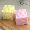 5cm Cheese Squeezed Cube Crunchy Cheese Squishy Toy Portable Cheese Stress Ball  Home Decoration