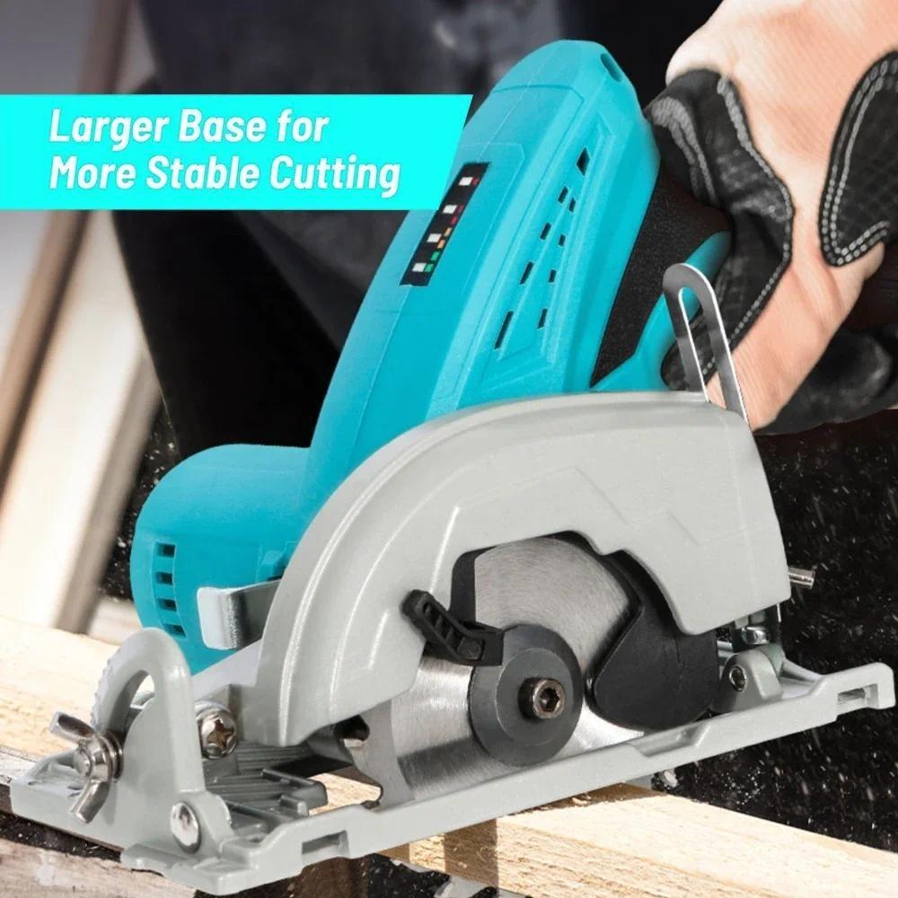 1200rpm 3 Inch 27mm Brushless Electric Circular Saw Adjustable Woodworking Power Tool Depth Portable Wood Board Cutting Machine