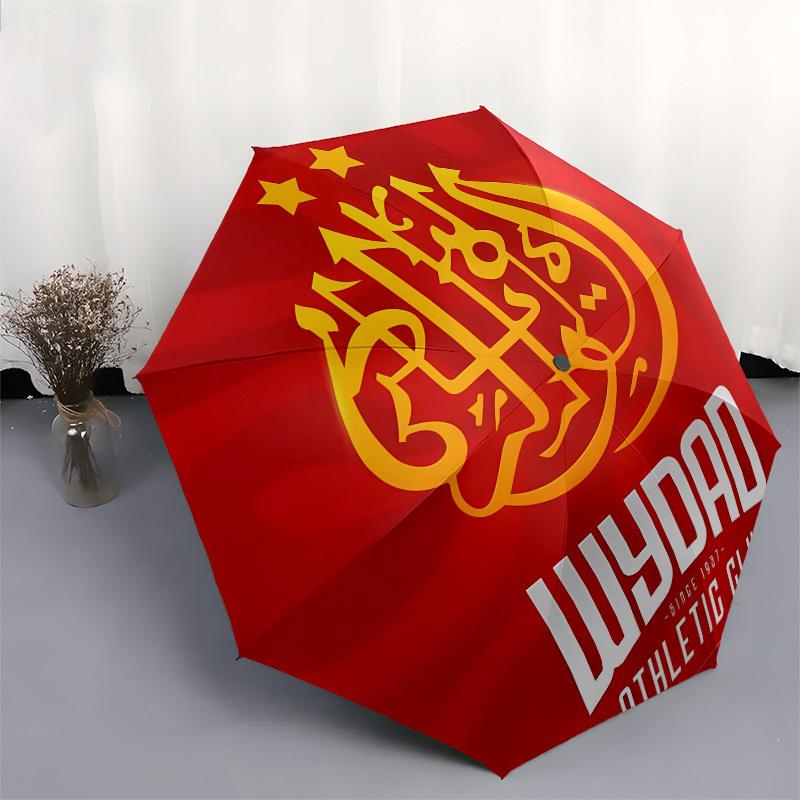 Wydad Athletic Club, logo design- Automatic Opening and Closing, 8-rib Structure Portable Umbrella, Suitable for Men and Women in All Season