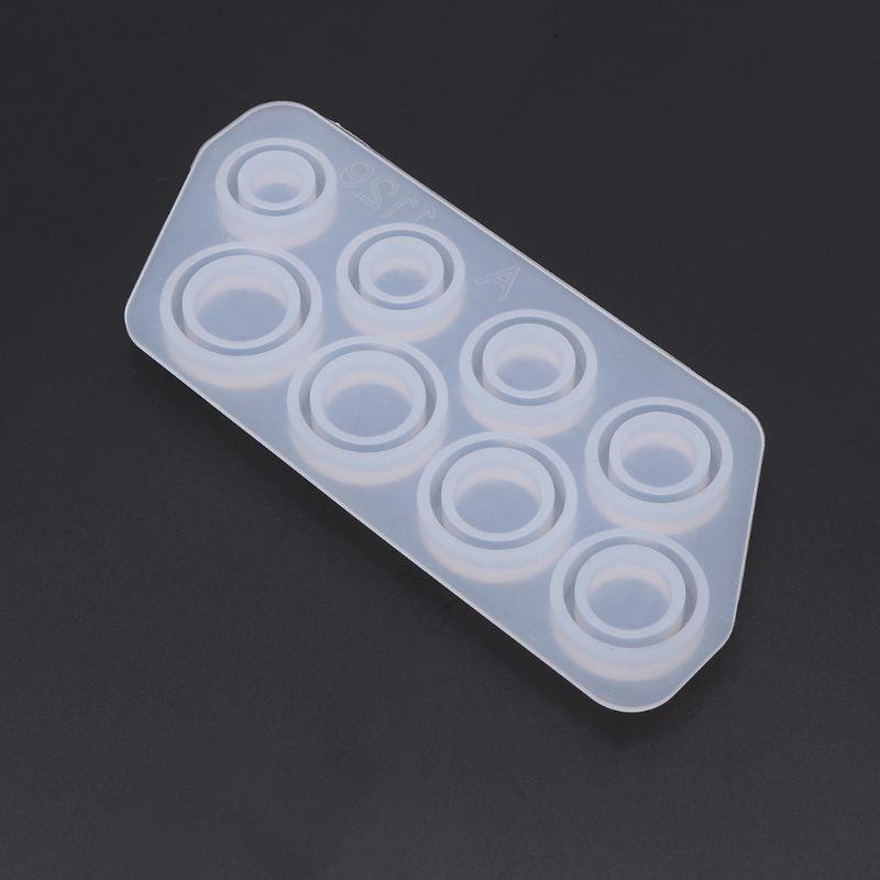 Flat Rings Mold Collection Handmade Making Ring Jewelry Silicone Mold Crystal Epoxy Mould Jewelry Making Tool