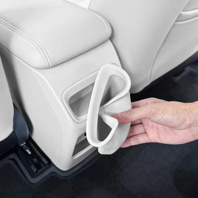 For Geely EX2 Car Rear Ventilation Anti Kick Storage Compartment Silicone Anti Dirt Box for Rear Seats Car Interior Accessories