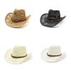 Handwoven Grass Hat With Large Brim Sunshade And Ventilated Design For Summer Fashion