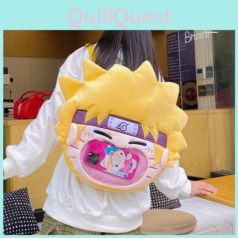 Sakura Haruno Uzumaki Naruto Cartoon Muster Plüsch Rucksack Niedliche Schülertasche