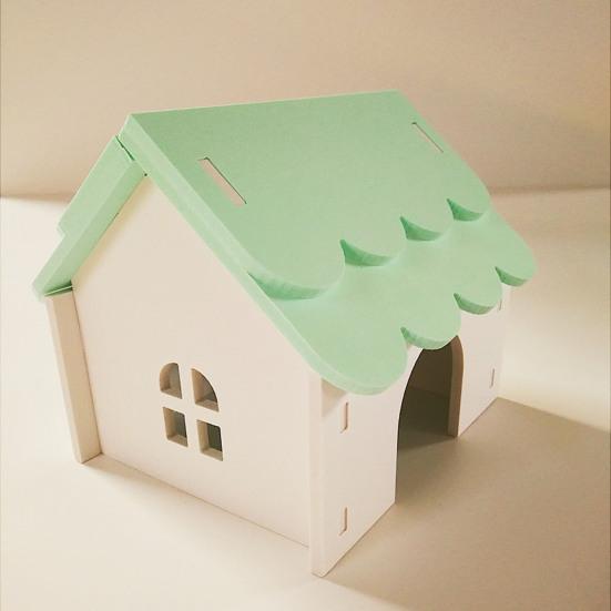 Hamsterhaus, Spielzeug, Haustier, Kleintier-Versteck, Hütte mit porösem Design, belüfteter, sicherer Nistplatz für Hamster, Goldbären, Eichhörnchen