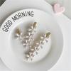French girl mini pearl flower hairpin, Korean chic gentle retro bangs hairpin hair accessories