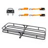 54''X 19''X5.5'' Hitch Mount Cargo Carrier Basket with Stabilizer and Straps 500 LBS Capacity Rear Luggage Rack Basket Fits Sed