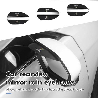 2026 Hot Alfa Romeo For Alfa Romeo 2pcs Car Rain Eyebrow Rearview Mirror Visor Shade Rain Cover Rear View Accessories 159 Giulie
