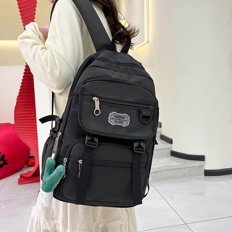 Three-Piece Backpack Set Color Contrast Large Capacity Student Schoolbag Women Backpack with Pen Bag