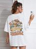 Love Yourself Grow Wantonly Cotton Prints Woman T-Shirt Essential Daily T-Shirt Personality Funny Short Sleeve Oversized Tshirts