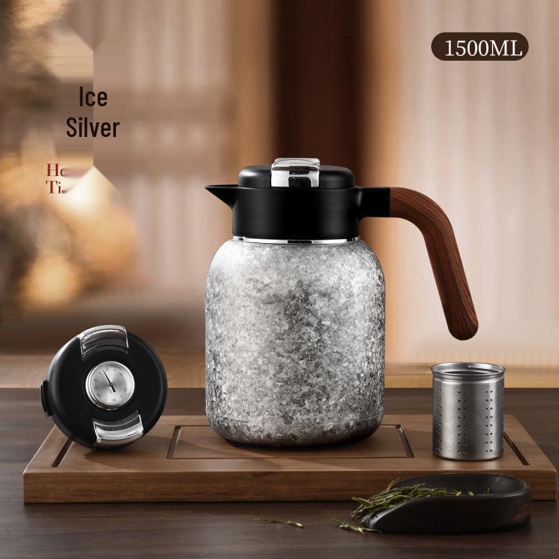 High-End Portable Pure Titanium Insulated Tea Set: Stewing Teapot, Teacups, Gift Box, Ideal for Business Travel