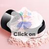 Portable Loose Powder Box With Mirror Travel Powder Case With Mushroom Sponge Puff Cosmetic Case Blusher Powder Jar Container