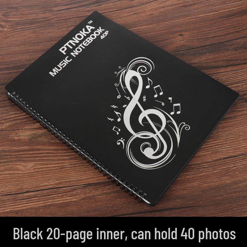 Non-Reflective Expandable Piano Sheet Music Folder with Transparent, Editable Covers