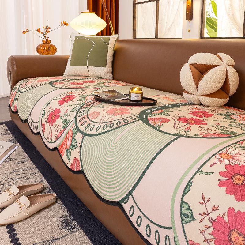 

Special-Shaped Chenille Sofa Cushion New Four-Season Universal Leather Sofa Seat Cushion Dustproof And Non-Slip Backrest Cover 90*70cm