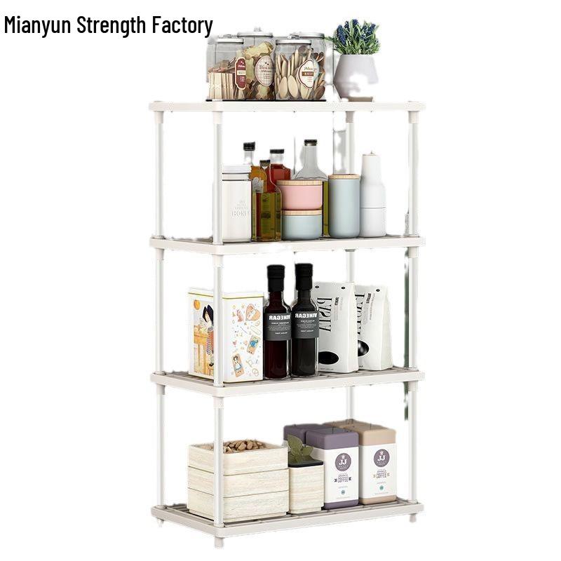 Mehrschichtiges, freistehendes Regal: Badezimmer-, Toiletten- und Küchenaufbewahrungslösung