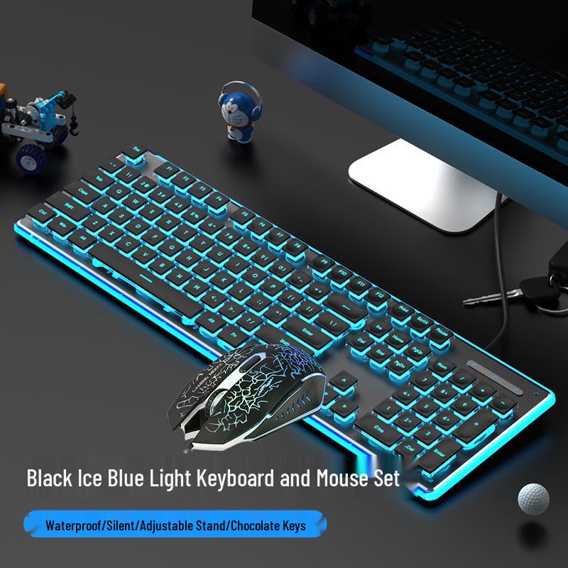 Silver Toughness L1 Wired Silent Keyboard & Waterproof Office Mouse Set