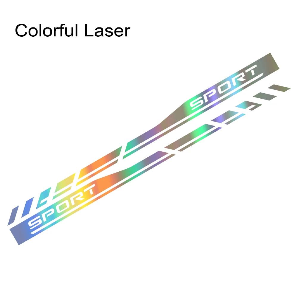 2PCS Car Door Side Skirts Stickers Sport Car Vinyl Decals Self-adhesive Car Body Decoration Sticker Accessories For Toyota RAV4