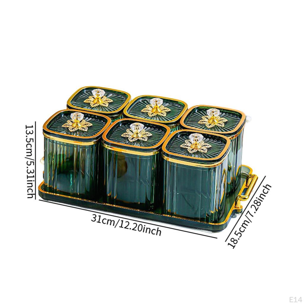 Appetizer Plate for Dried Fruits, Divided Serving Box with Lid Dining Room