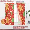 Set Of 2 Flat Printing Curtains Without Rod Gingerbread Trees Men Holiday Ramadan Printed Prints Light Curtain Polyester