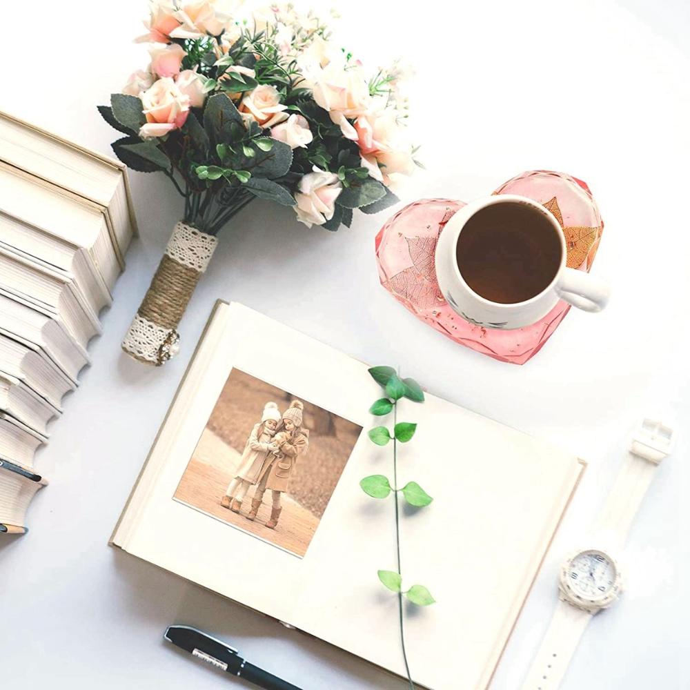 Mats  Edge Placemat Heart Shaped Coaster Mold Pad Clay Tools Tray Mould Resin Casting Mold