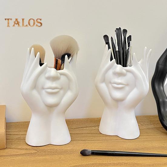 Face Flower Vase White Female Form Face Dining Table Centerpiece Modern Nordic Style Decorative Art Vase for Home Living Room Office Book Shelf Decor