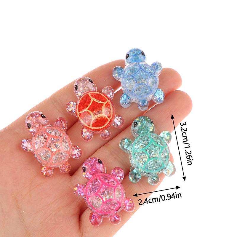 2Pcs Mini Turtle Garden Micro Landscape Resin Crafts Tiny Turtle Miniatures Home Decoration Ornaments Gift