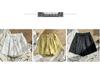 Women's Yellow Ruffled Wide-Leg Summer Shorts with Elastic Drawstring Waist