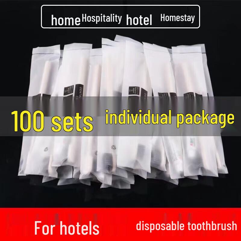Disposable Travel Toothbrush and Toothpaste Set