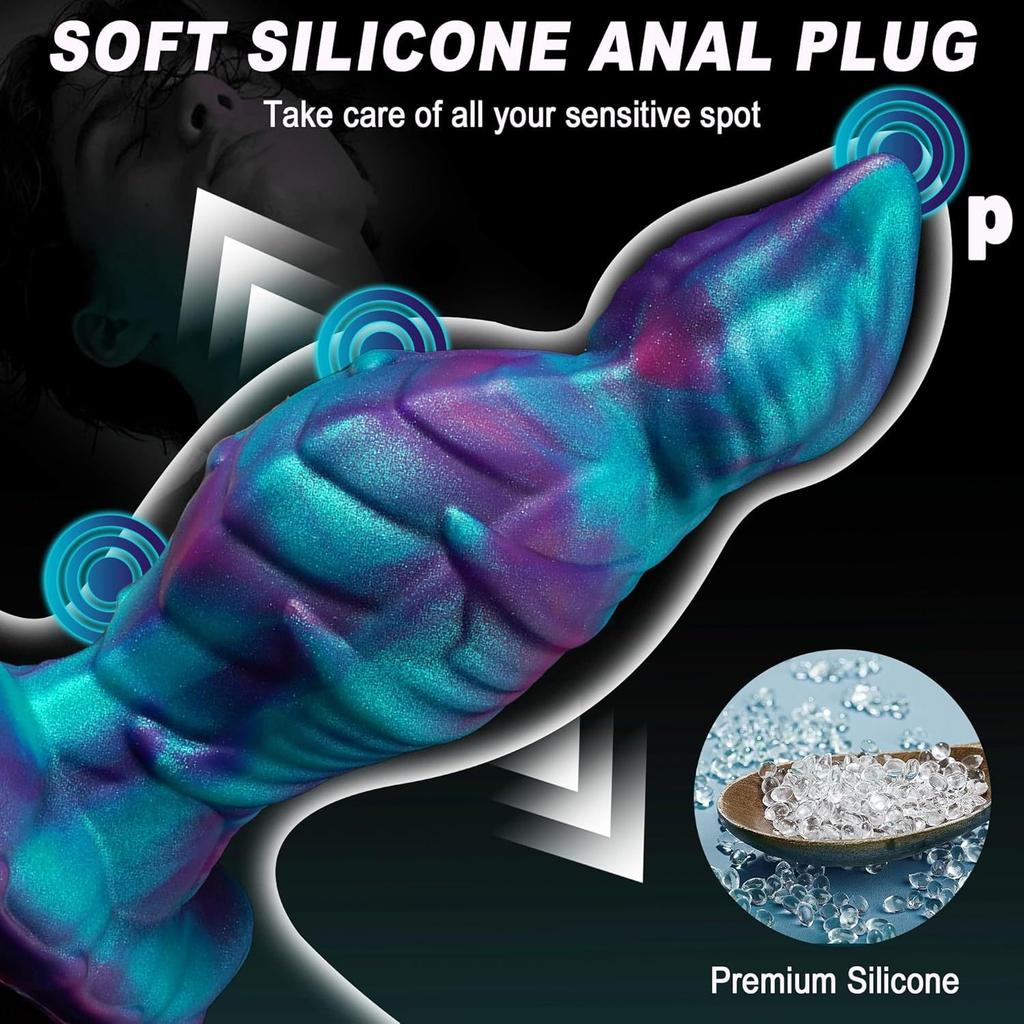 Alien Shape Wearable Anal Plug for Adults, Silicone Butt Plug, Hands-Free Prostate Massager for Men and Women