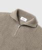 LEMAIN SECOND Oversized Voluminous Washable Half-Zip Hacci Knit [Beige]