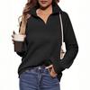 Women's Cross-border Autumn/Winter Loose Stand Collar Snake Pattern Patchwork Hoodie
