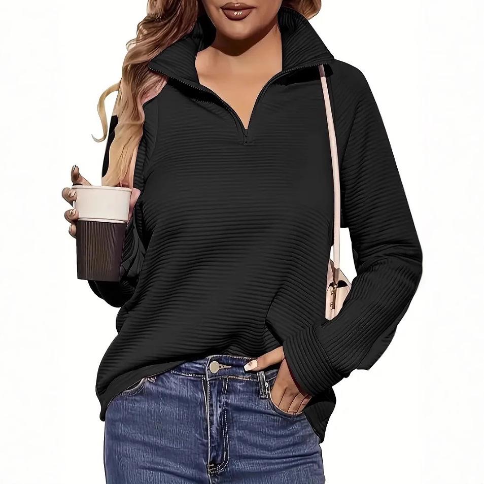 Women's Cross-border Autumn/Winter Loose Stand Collar Snake Pattern Patchwork Hoodie