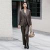 LadyS Elite Maple Sugar Mocha Cocoa Brown Wool Blend Suit Collection