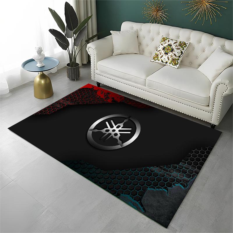 3D Racing Motorcycle Pattern Rug Non Slip Floor Mat For Kids Playroom Bedroom Living Room Home Decor