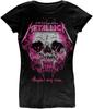 Metallica T Shirt Wherever I May Roam Band Logo Official Womens Junior Fit Black Size M