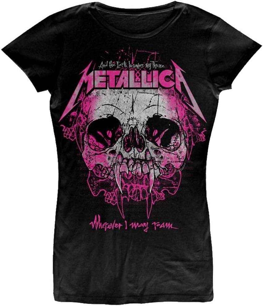 

Футболка Metallica Wherever I May Roam Логотип группы Официальная Женская Приталенная Черная Размер M S