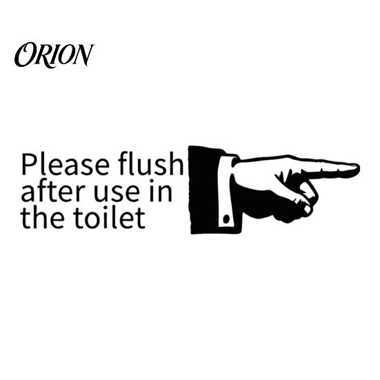 Moisture Proof Bathroom Decor Glow in The Dark Toilet Sticker, Finger And Remind to Flush Stickers Design, Waterproof PVC Fluorescent Decal