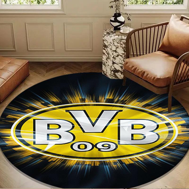 Borussia fcfc Round mat, Anti-slip Circle Carpet Chair rug For livingroom,Bedroom, doormat home decor Gift Christmas Gifts