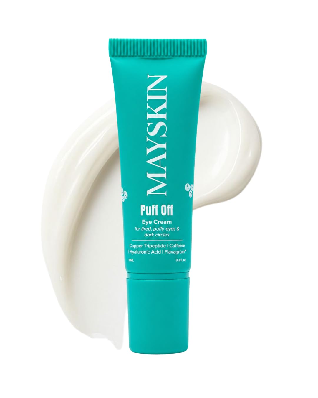 Mayskin Puff Off Eye Cream - Retinal, Copper Peptides & Caffeine for Dark Circles, Puffiness & Fine Lines | Bifida Ferment Lysate & 7 Botanicals |